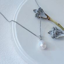 巴洛克水滴 珍珠 S925银 时尚简约 项链 珍珠饰品 源头批发