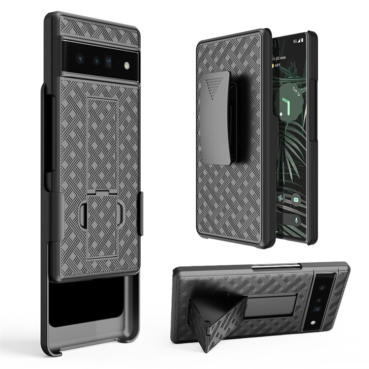 For Google Google Pixel7Pro Braided Pattern Sliding Cover Combination Stand Phone Case pixel6a Protective Cover
