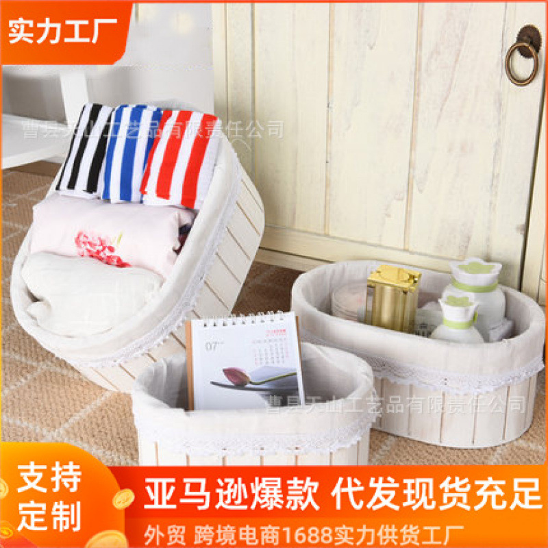 보관 상자 나무 zakka 가정 용품 보관 간단한 목가적 인 다육 식물 화분 제조 업체 도매