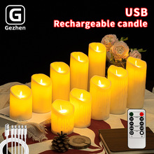 遥控充电斜口LED摇摆电子蜡烛浪漫温馨创意婚庆酒吧派装饰氛围灯