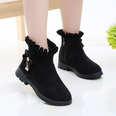 Women&#39;s shoes 2022 Autumn and winter new pattern girl Boots princess Riding boots keep warm fashion Little Girl student Cotton-padded shoes