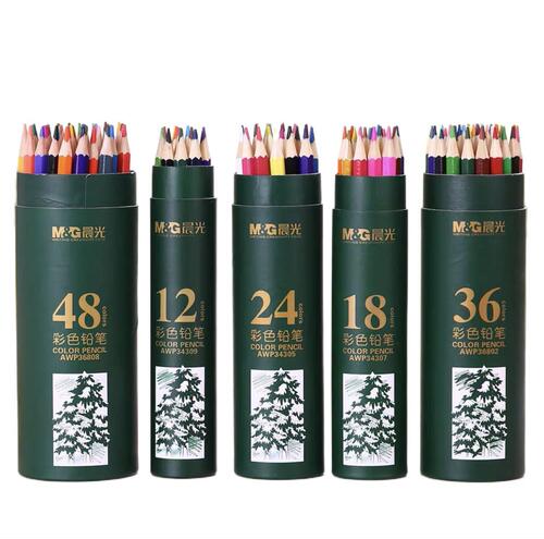 Morning Color Lead AWP34305 Painting Set Color 24 Colors Hand-painted Color Pencils 12 Colors Oily Color Lead Wholesale