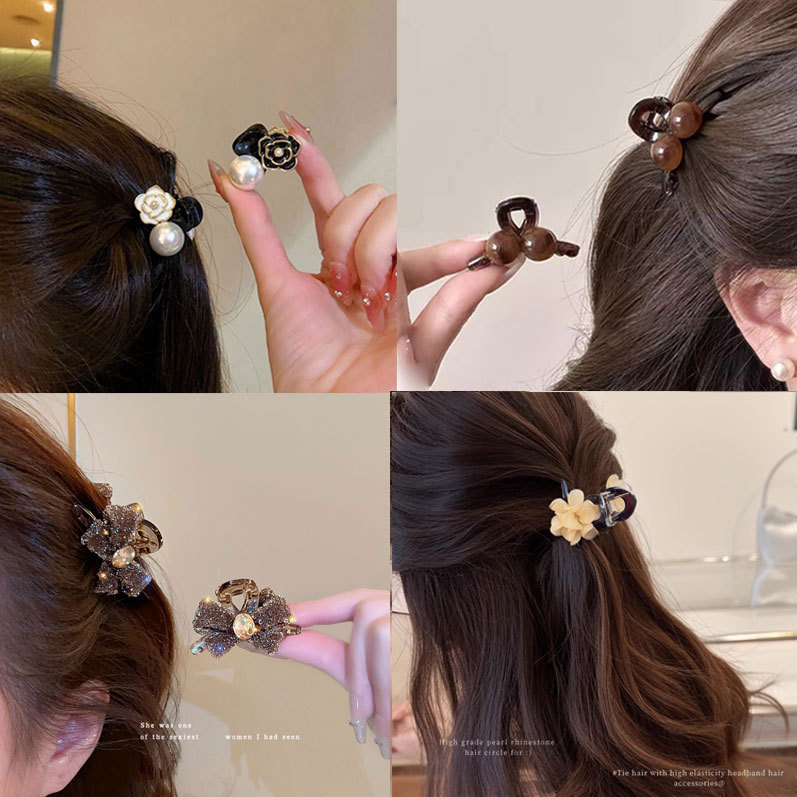 High-Gloss Amber Pearl Small Hairpin Hair Accessory, Small High-End Hair Clip for Stray Hair, Bangs Clip, Cute Hair Accessory