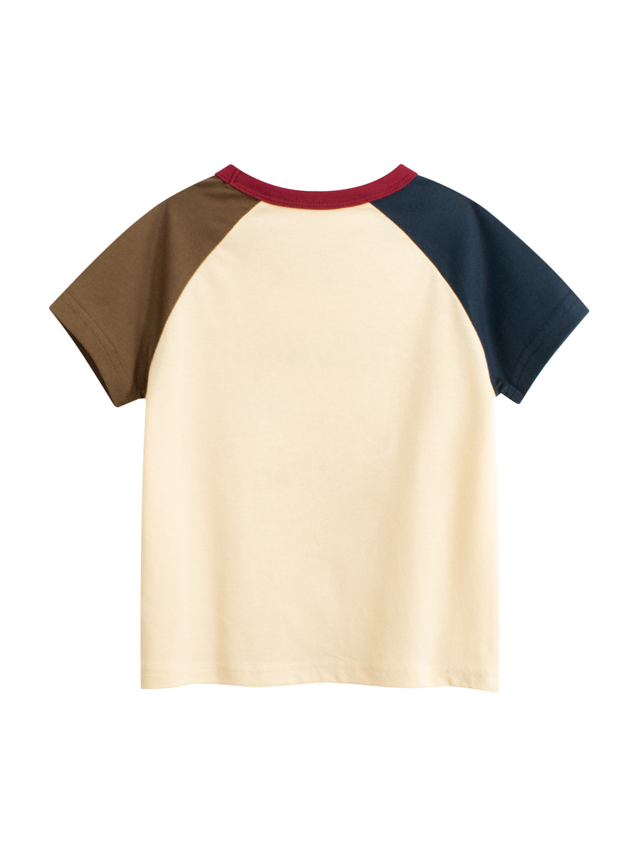27kids camiseta para niños verano nuevo estilo para niños pequeños y medianos top de dibujos animados de manga corta ropa para bebés fuente de Douyin