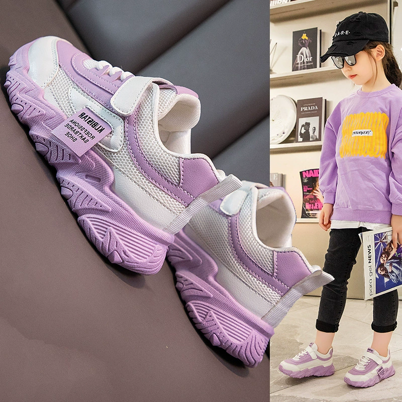 Children's demi-season comfortable breathable sports white shoes for men and women for students, Spring/Fall 2023 model