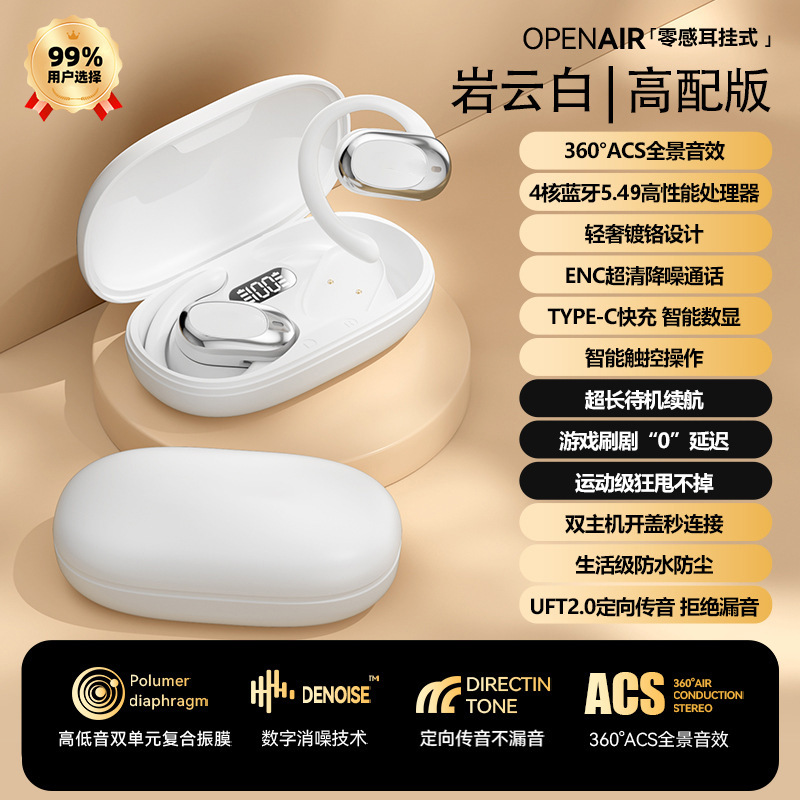 柏林之声2025新款骨传导运动无线蓝牙耳机不入耳挂耳式降噪长续航|undefined