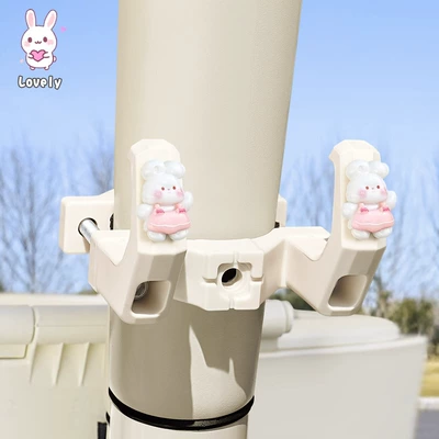 Other Electric Vehicle Accessories | Front Hook Gadget - column-style-double-hook-pink-skirt-rabbit