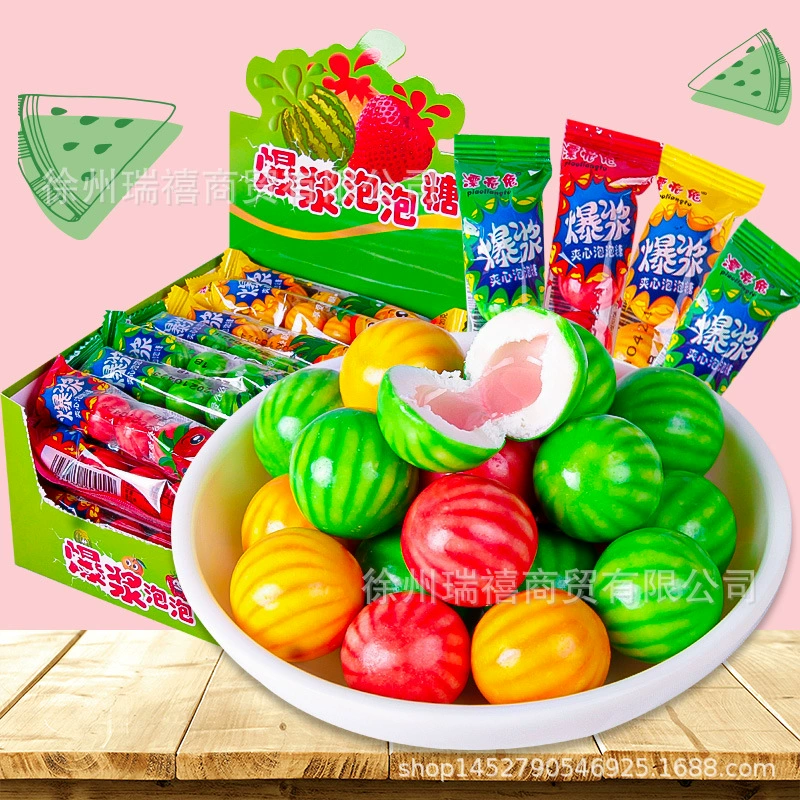 Красивый кролик арбуз жевательная резинка в коробке попкорн жевательная резинка детские конфеты жевательная резинка 80-х годов ностальгическая закуска оптом