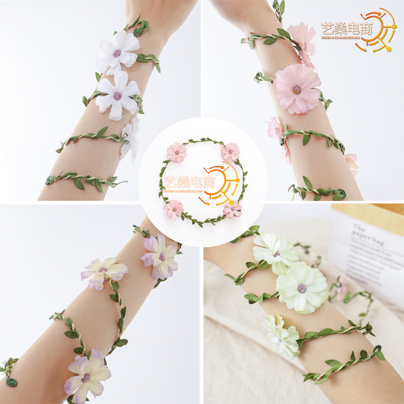 Cross-Border New Product Bracelet Garland Wrist Flower Angel Wings Dress up Kidsren's Performance Props Butterfly Wings Accessories