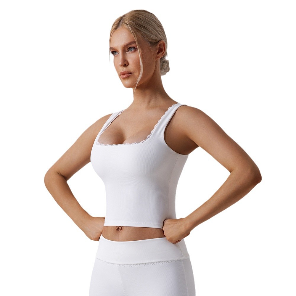 Europa y los Estados Unidos apertado de la espalda hermosa ropa deportiva de yoga chaleco de mujer hilo secado rápido transpirable para correr ropa de fitness