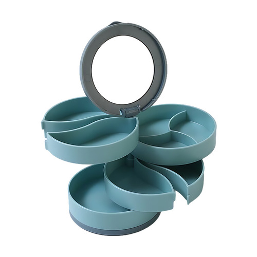 Rotating multi-layer jewelry box, earrings storage box, hand jewelry earrings, earrings, necklaces, jewelry rack, dust-proof box, small and exquisite