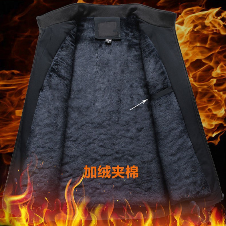 爸爸冬装外套加绒加厚中老年人夹克衫男保暖秋冬季爷爷棉衣服批发|undefined