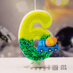 カートテーマ誕生日デジタルキャンドルクリエイティブサインケーキ装飾ネット赤insベーキングプラグインパーティー衣装