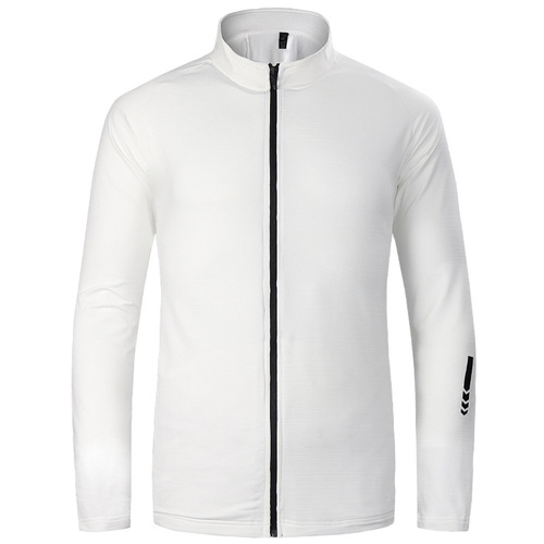 Men's Spring and Autumn New Arrival Hooded Crew Neck Trendy Men Simple Quick Dry Elastic Breathable Casual Sports T-shirt Long Sleeve Sports