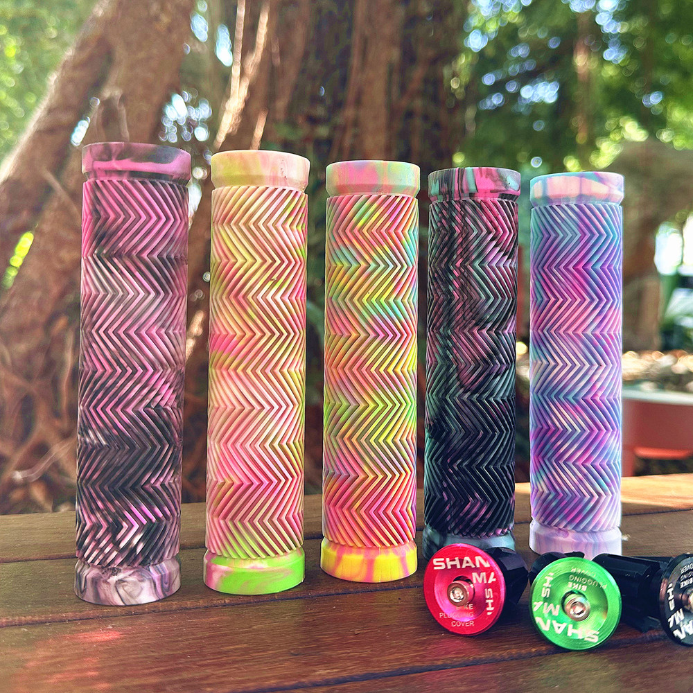 Universal mountain bike handle cover mixed color non-slip durable grip corrugated soft riding accessories bicycle handle cover