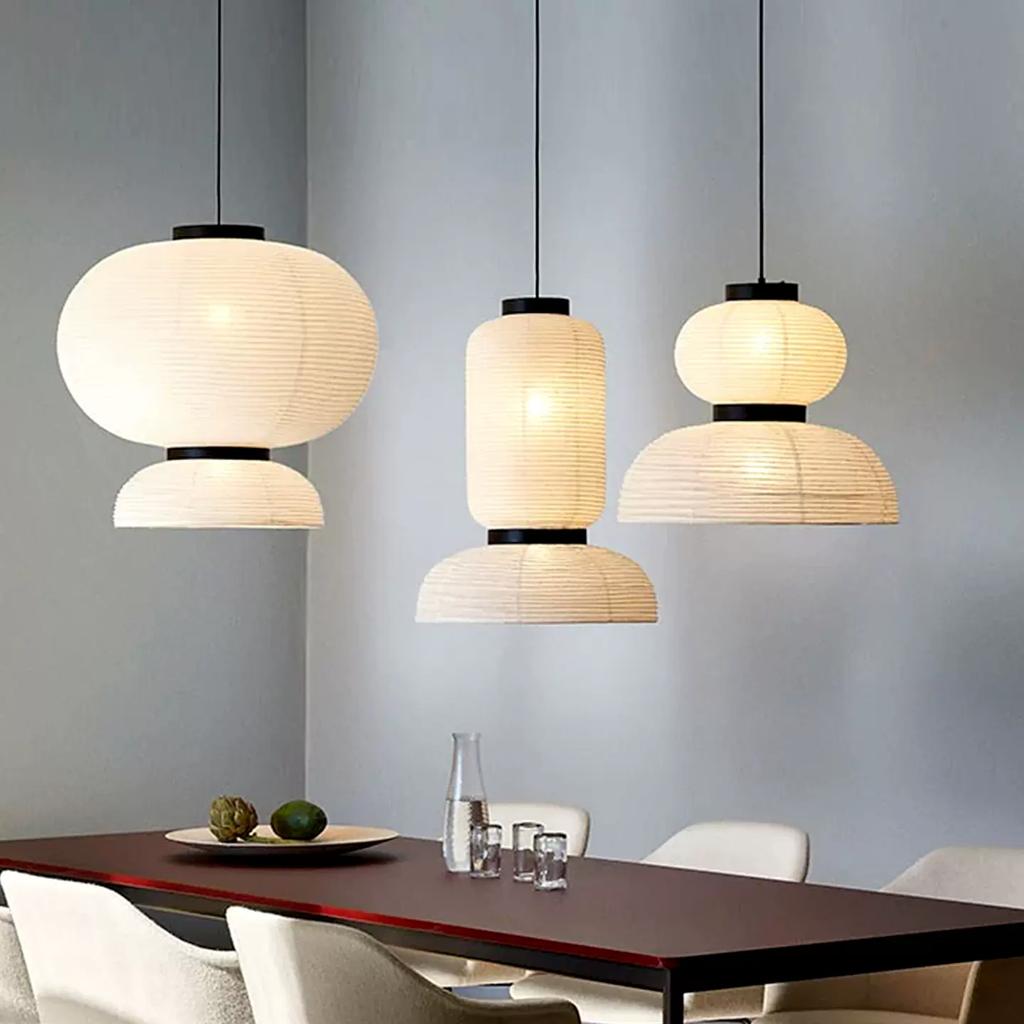 丹麦 Traditino日式JH3复古艺术侘寂风民宿餐厅卧室灯笼宣纸吊灯