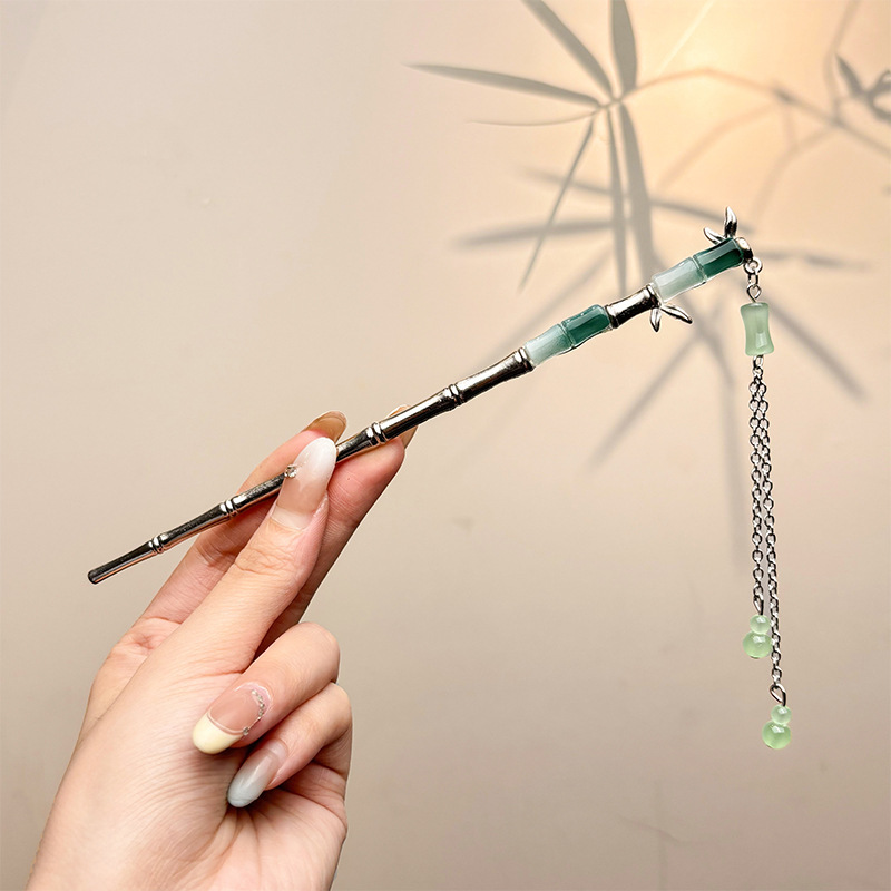 古风西湖会发光的宫灯发簪女金属灯笼发髻凉亭盘发簪子中秋节头饰|undefined