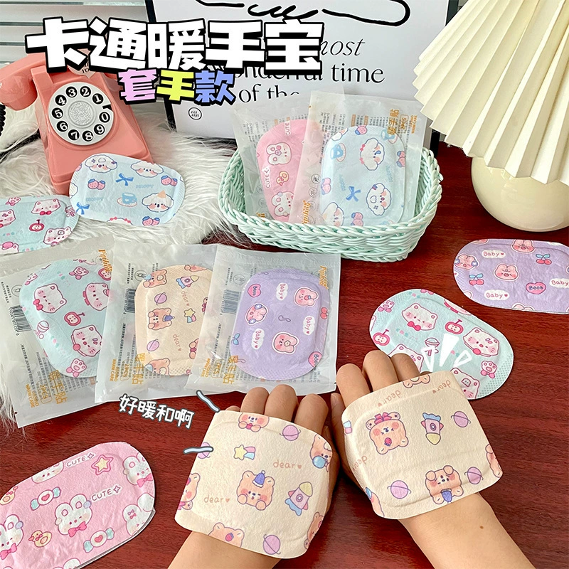 Оптовая продажа теплых наклеек для рук и сокровищ мультяшный наклейка милый принт согревающаяся рука