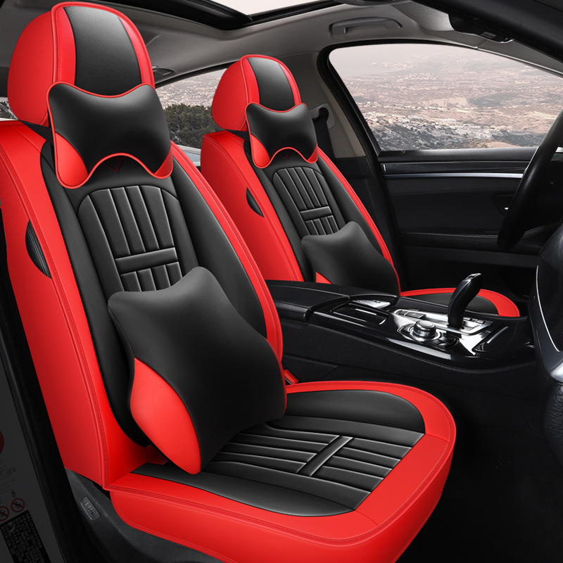 新款皮革汽車座墊五座車型通 用全包四季墊壹件代發