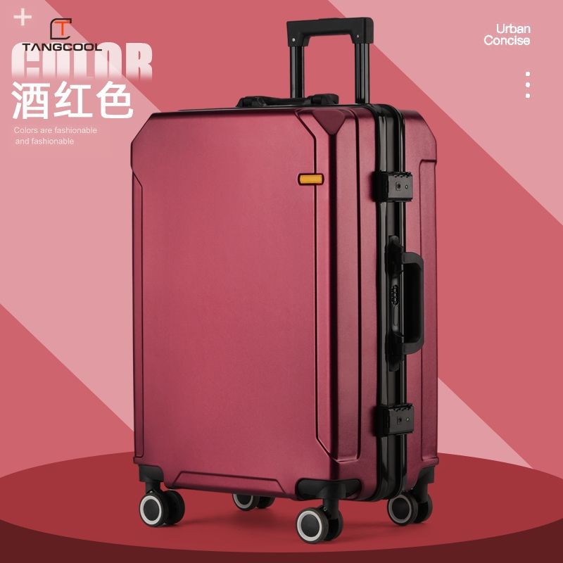 Nueva maleta trolley con marco de aluminio, maleta con rueda universal, maleta de gran capacidad, maleta de negocios, estudiante