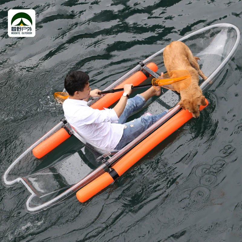 Muye Outdoor Cross-Border Single Transparent Kayak Internet Celebrity Crystal Boat Manufacturer Wholesale Direct Supply