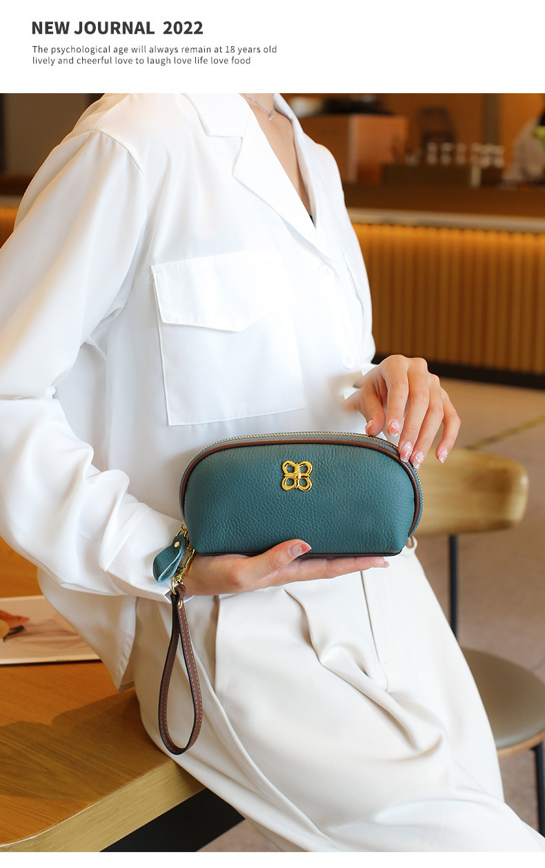 Strato superiore in pelle bovina per telefono cellulare di alta qualità e alla moda, piccola borsa in vera pelle, portafoglio zero, borsa da donna_voghion.com