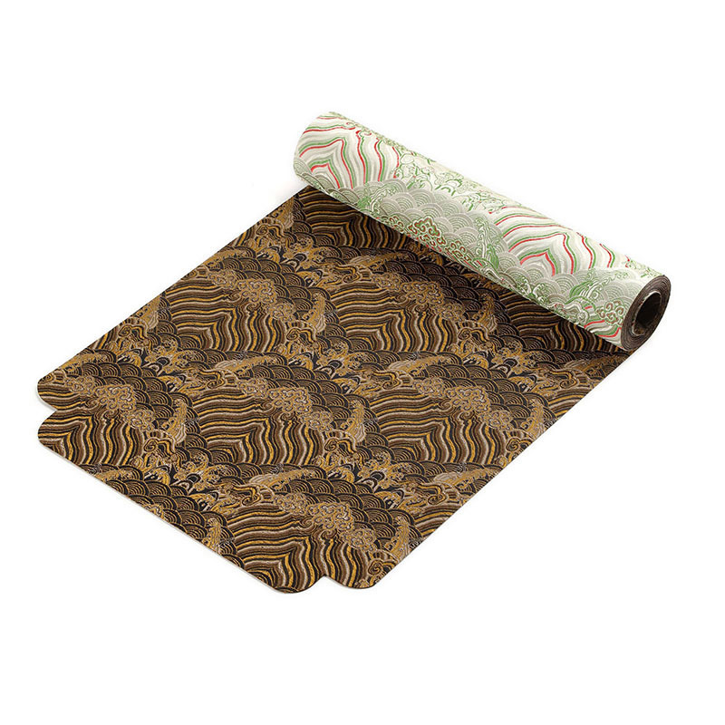 Mat de té impermeable estilo chino de doble cara almohadilla de té tela tabla bandera rectangular pequeña almohadilla de té número bandera de té mesa de té estilo nacional para el hogar