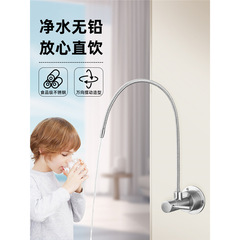 净水器水龙头专用2分3分厨房万向墙面壁挂入墙式龙头直饮水不锈钢