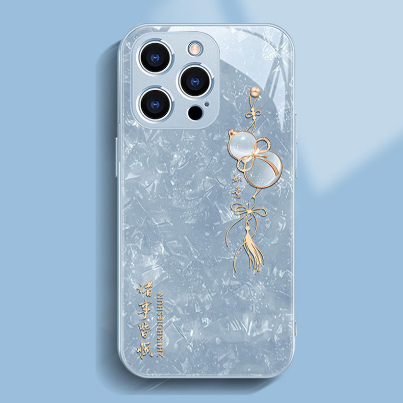 Beigong Ruyi Gourd Is Suitable for Apple 16Promax Mobile Phone Case 15 Liquid Glass 14 National Trend 13 High-End Sense