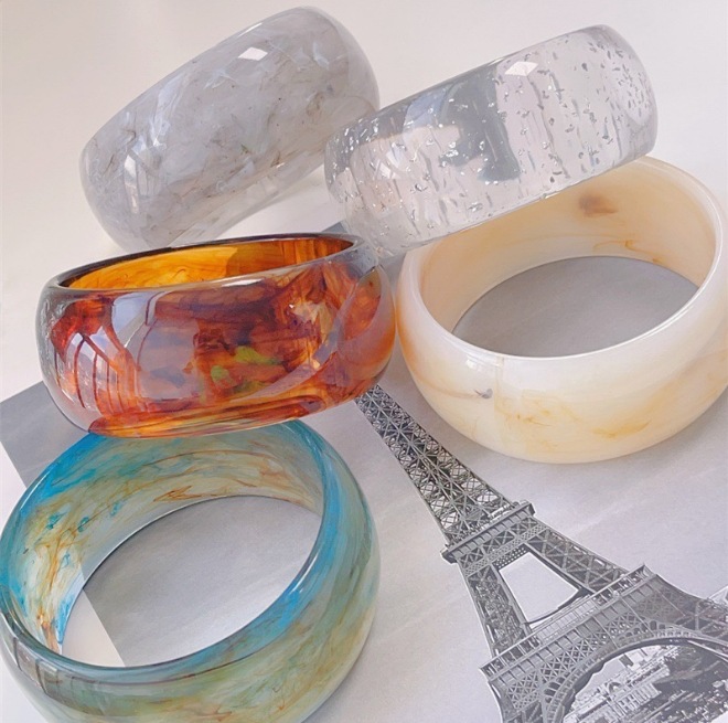 Women's Gender Simple Style Classic Style Solid Color Acrylic Bangles Wholesale