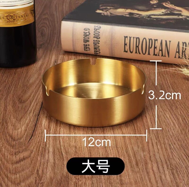 ホテルの家庭用ステンレス灰皿ネットカフェの家庭用リビングルームの金属防風大サイズの転倒防止の個性的な灰皿のアイデア|undefined