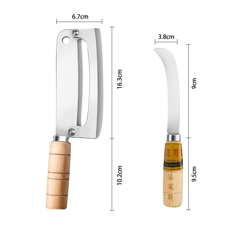 Cuchillo de piña regalos comerciales multifuncionales cuchillo de frutas de acero inoxidable 2 en 1 cuchillo de peeling cuchillo de caña de azúcar