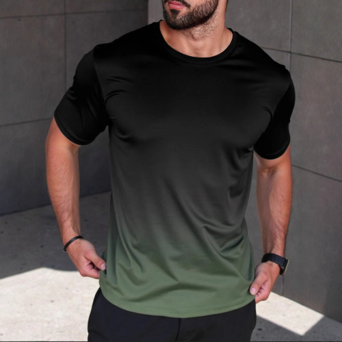 European and American 2025 New Fashion Trend Casual Matchy Matchy High-Quality Printed Short-Sleeve T-Shirt