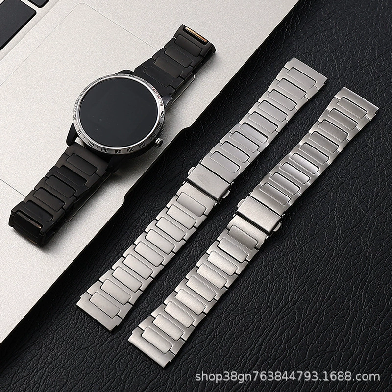Ремешки для часов, совместимые с Apple Watch, Watch5, GT4pro, Huawei GT, Samsung, Garmin, из нержавеющей стали, металлические, совместимые с разными брендами