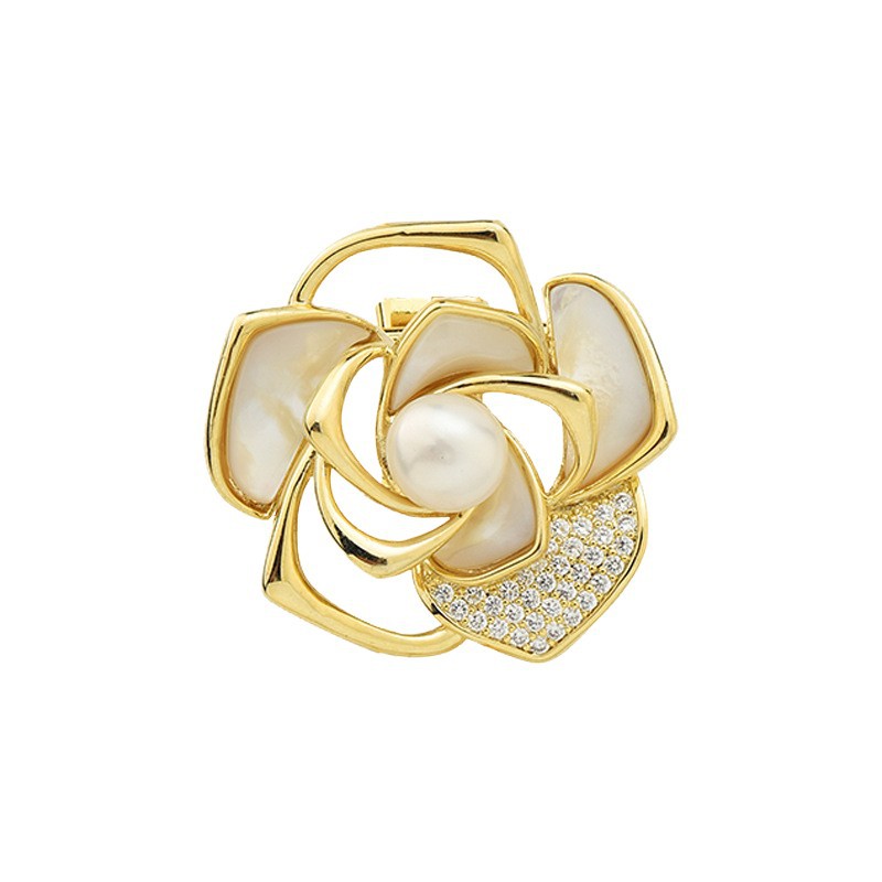Perlenrosen Brosche Für Damen Elegante Blumen Anstecknadel_voghion.com