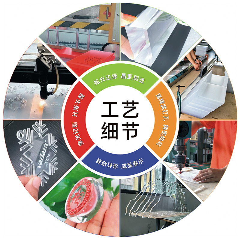 亚克力板高透明彩色亚克力加工热弯极简风有机玻璃板激光带孔