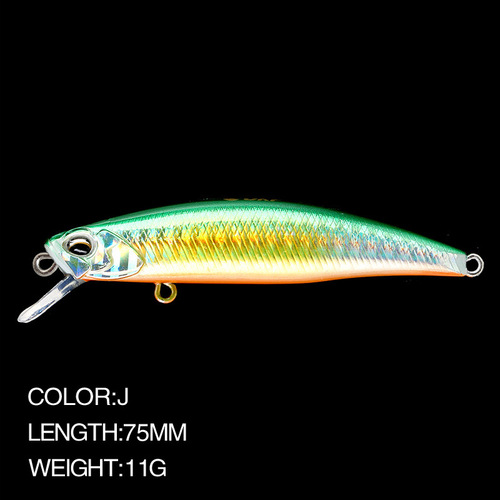 Luya bait bionic fake bait submersible Minnow 11g/75mm fishing bait bait fishing supplies manufacturer Qizui 9052
