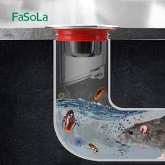 FaSoLa Drain Odor Preventer, Sanitary Room Sewer Pipe Drain Outlet Universal Odor Cover Sealing Inner Core Cover Gadget