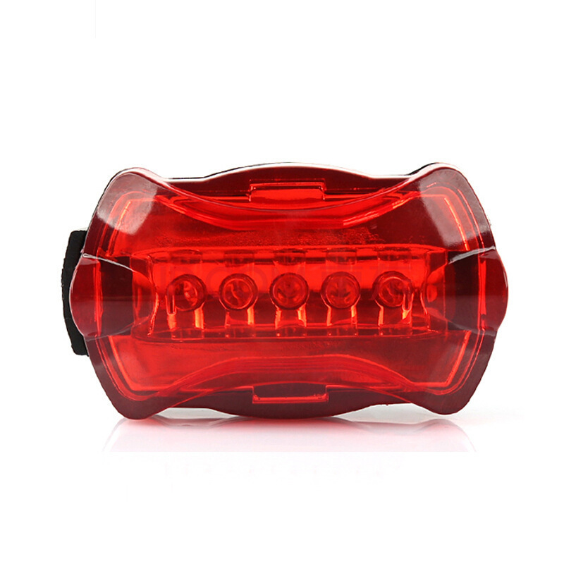 Oferta especial bicicleta de montaña bicicleta de carretera bicicleta trasera bicicleta luz trasera mariposa luz trasera 5led luz de advertencia