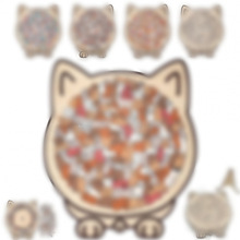 �羳������Ʒ135Piece Wooden Cat PuzzleĪ�m�ϲ�ɫľ��؈��ƴ�D