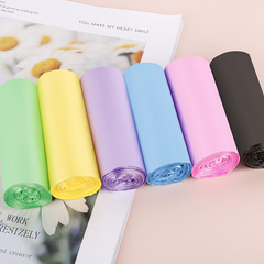 5 rolls of new material garbage bags, color black point-break flat mouth plastic bags, household disposable garbage bags