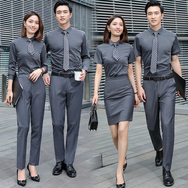 Short-sleeved Shirt Fixture Non-ironing Women's Clothing Unisex Business Dress Shirt Work Clothes