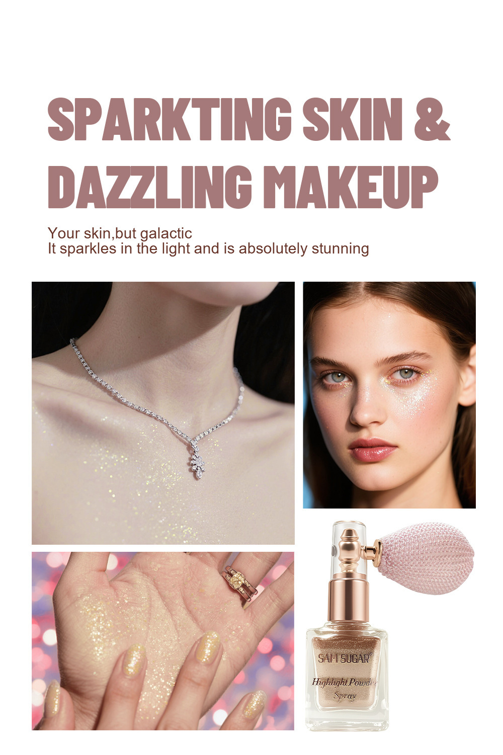 Glitzerndes Highlighter Puder Spray Für Gesicht Und Körper_voghion.com