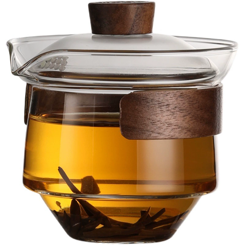 Glass tea cup, tea set, grabber, anti-scald