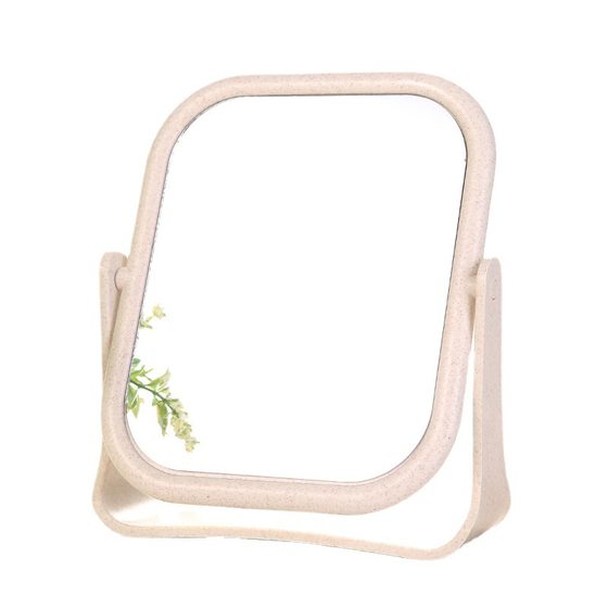 Round mirror girl heart makeup mirror desktop home plastic student dormitory double-sided dressing mirror women wholesale