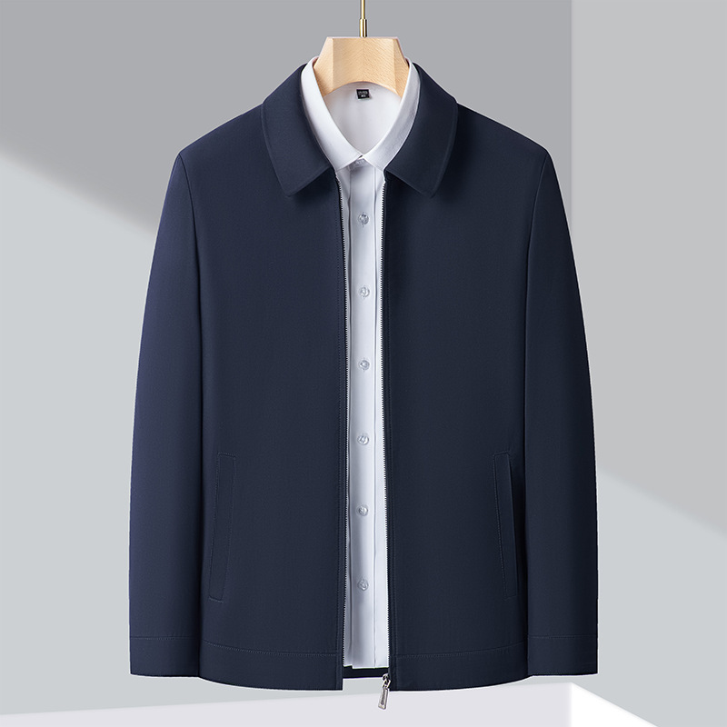 Light Luxury genuine goods Jacket for Middle-aged and Elderly Men's Jacket Dad's Laps Spring and Autumn Solid Color Business Quality Big Brand Jacket Light Luxury genuine goods Jacket for Middle-aged and Elderly Men's Jacket Dad's Laps Spring and Autumn Solid Color Business Quality Big Brand Jacket
