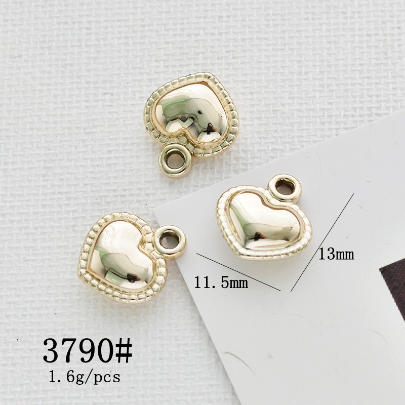 10 Pcs/package Cute Sweet Animal Heart Shape Flower Alloy Plating Pendant Jewelry Accessories display picture 7