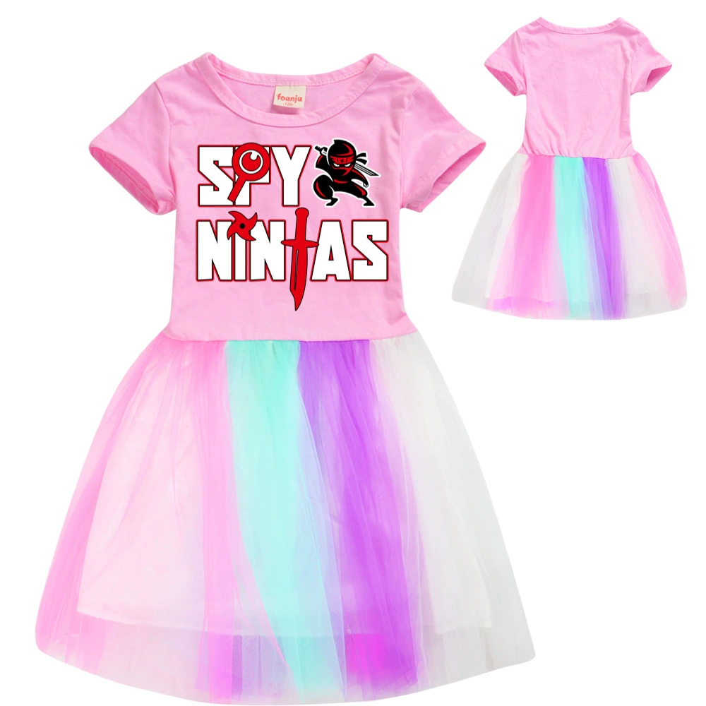 cheap pajama sets	 Girls Summer Casual Dress Cartoon Animal Print SPY NINJAS Baby Girls Clothes Knee-Length Princess Dress for Kid nightgowns and robes	