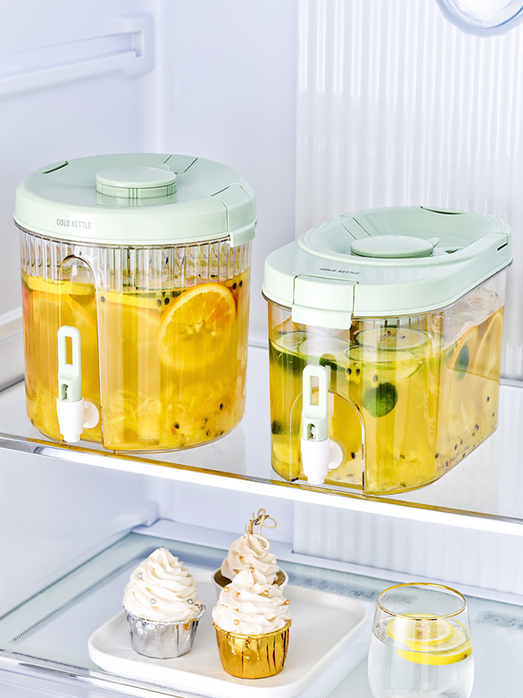 Refrigerator Cold Water Kettle with Tap Water Kettle Summer Household Water Bottles Heat Resistant Cool Boiled Water Kettle Cool Water Cup Large Capacity 