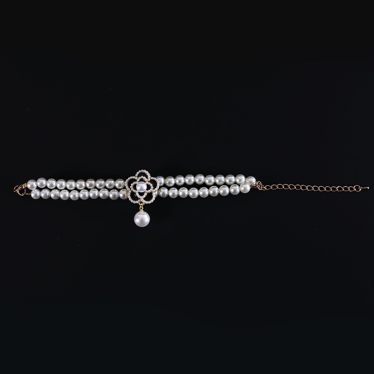 Collar de flores de perlas para mascotas Malzies Devon gato noble doble collar de flores de perlas accesorios